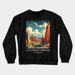 A Vintage Travel Illustration of the Garden of the Gods Park - Colorado - US Crewneck Sweatshirt